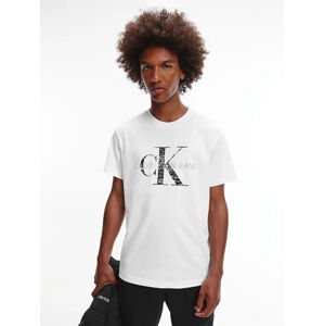 Calvin Klein pánské bílé tričko Monogram - L (YAF)